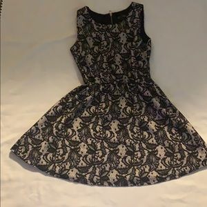 Black and cream lace dress